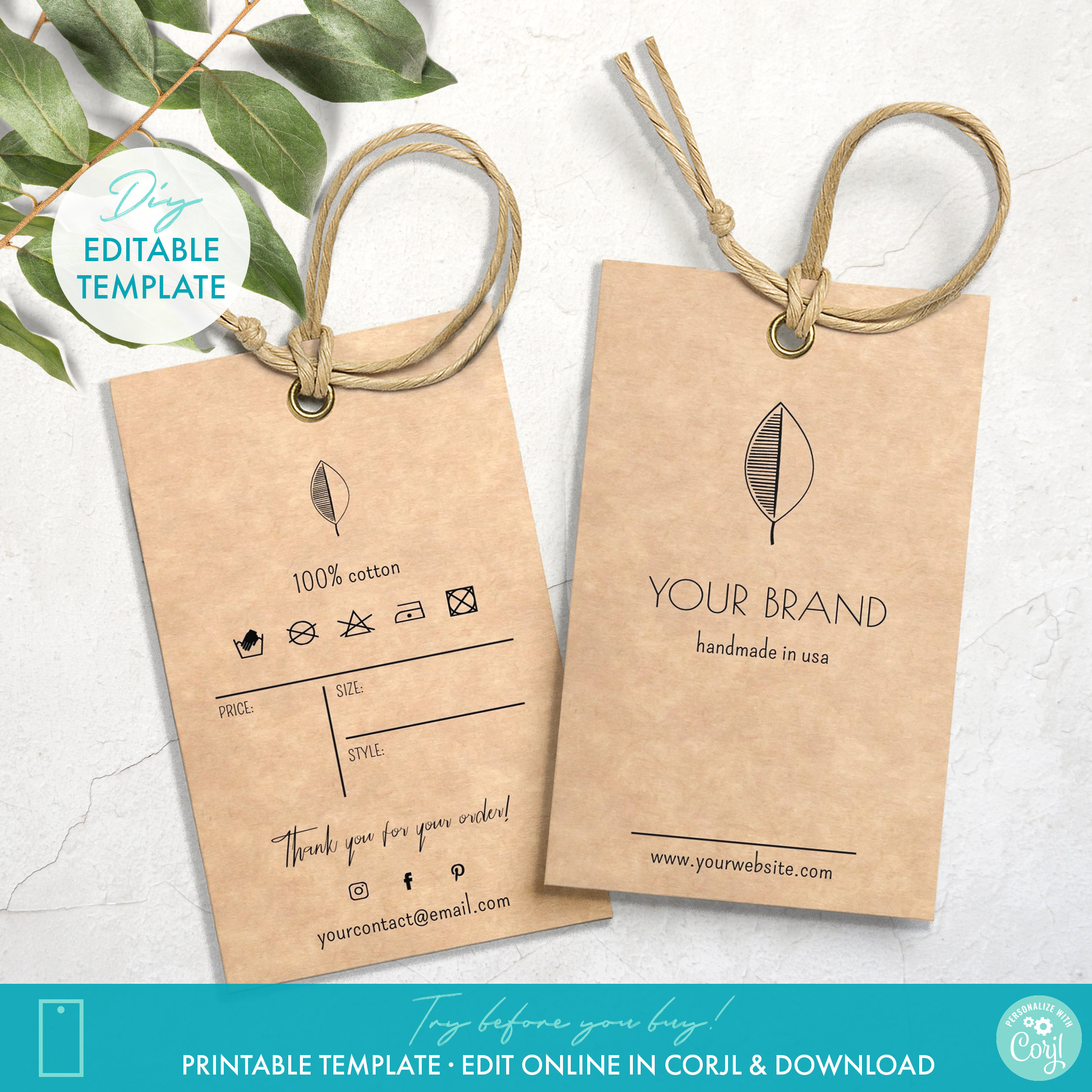 Hang Tag Templates - Free Customizable Designs