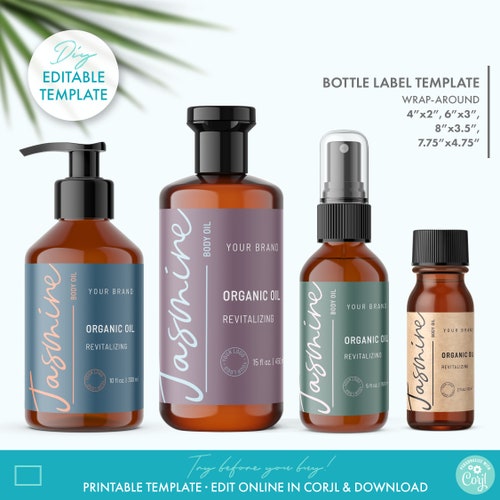 Essentail Oil Roller Bottle DIY Label Custom Oil Label Etsy