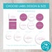 Printable Circle Logo Label Sticker Templates 4 Sizes Editable Square ...