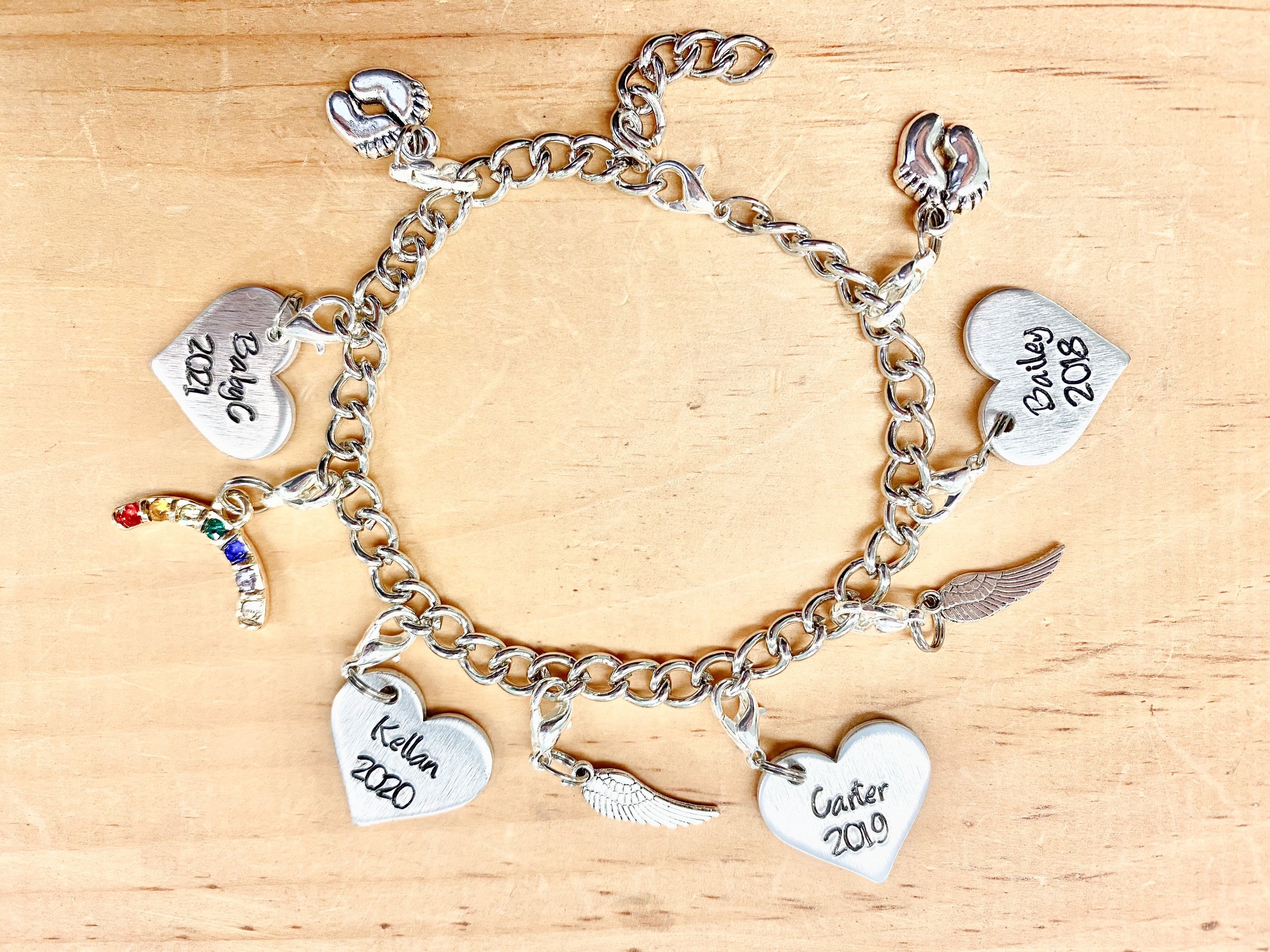 Build Your Own Charm Bracelet Silver Charm Bracelet Custom Etsy
