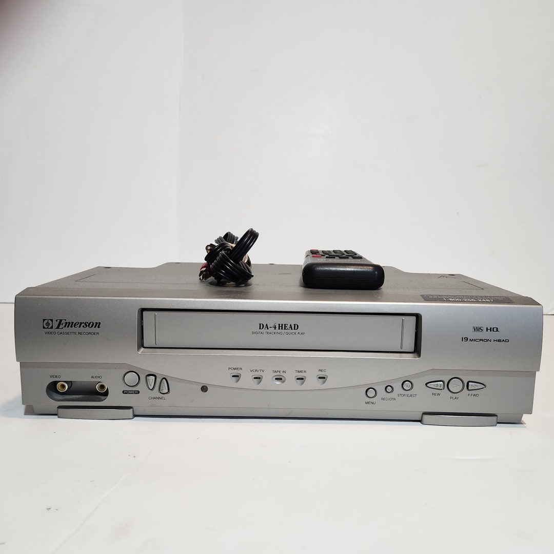 Emerson EWV403A VCR Player 4 Head VHS Recorder With Remote and Etsy