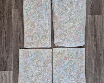 Ensemble de draps médaillon imprimé cachemire bleu rose Lauren Ralph Lauren pour grand lit