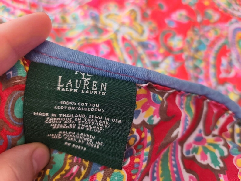 Vintage Lauren Ralph Lauren Beachside Preppy Red Paisley Twin Etsy