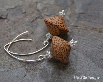 Boucles d’oreilles Coco perle argent 925