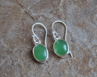 Chrysopras Earrings AAA Quality 925 Silver