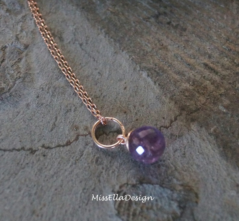 Earrings Amethyst 925 Silver Ros\u00e9vergoldet