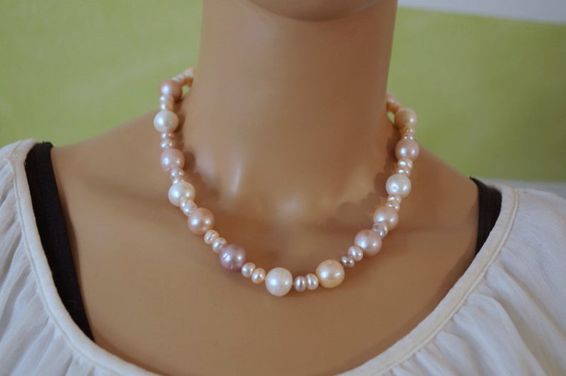 Pearl necklace pastell 925 silver