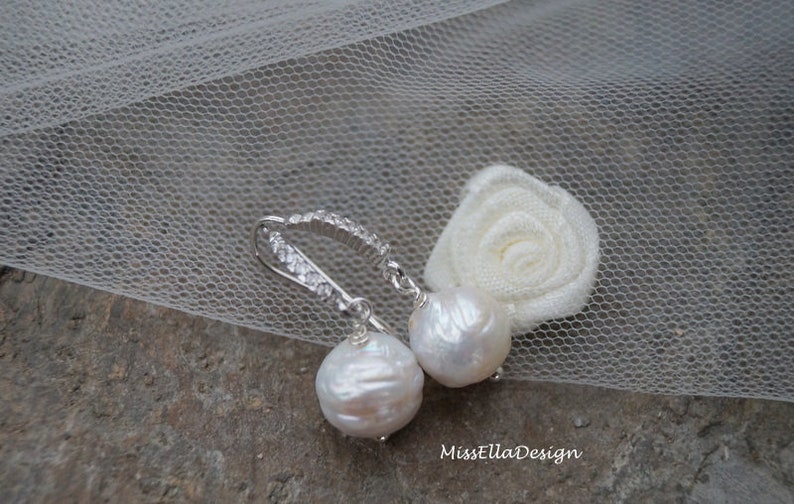 Earrings Kasumi Pearl cubic zirconia 925 silver
