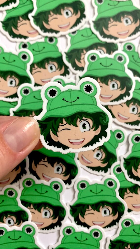 Deku Froggy Bucket Hat Stickers My Hero 
