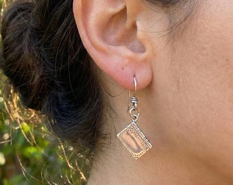 Sterling Silver Book Earrings: 3D Librarian Jewelry Gift