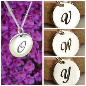Dog Paw Necklace / Cursive Initial Sterling Silver Charm Personalized / Honor Pet Loss Memorial Jewelry / Tiny Heart Pendant Necklace image 4