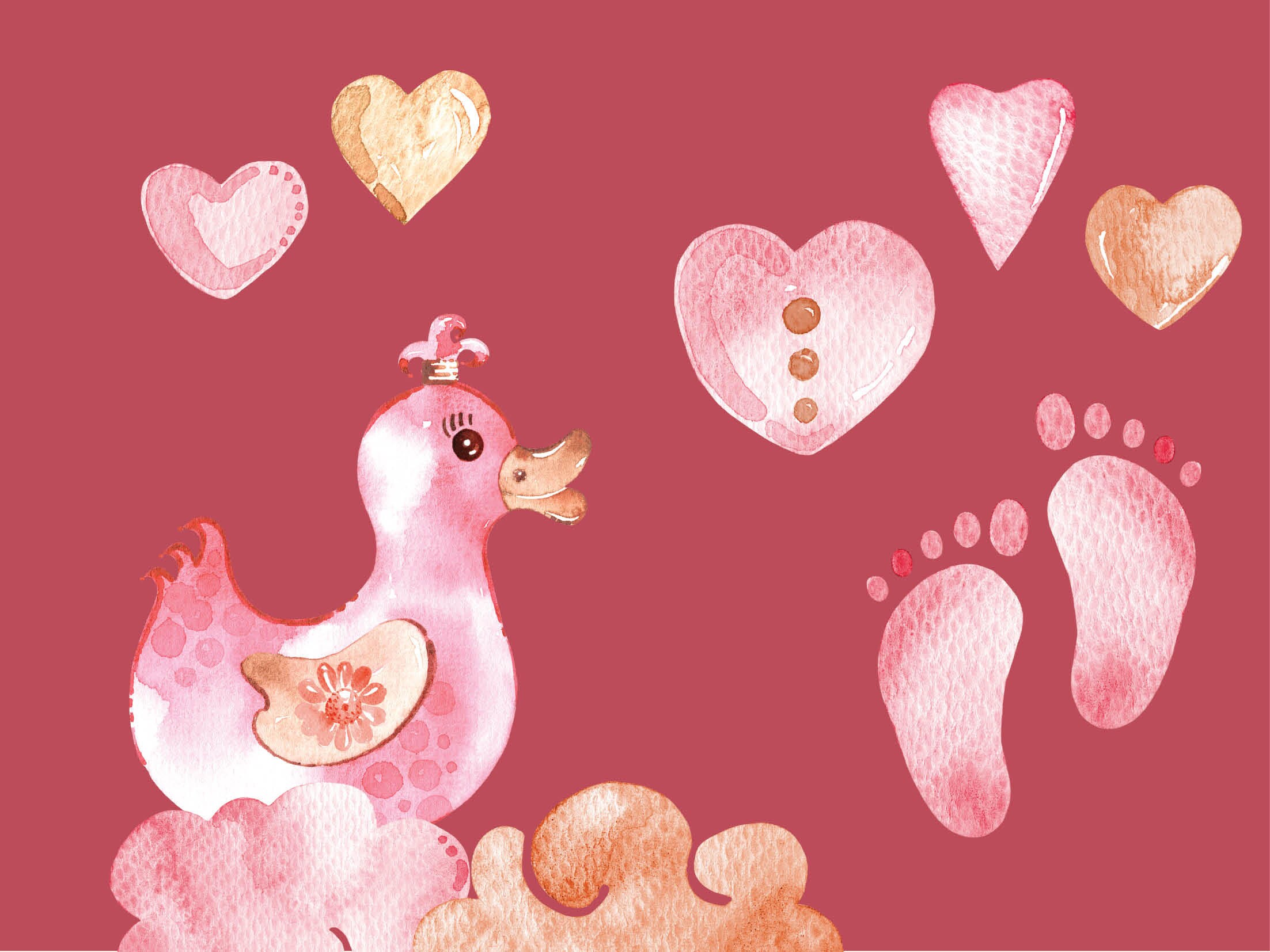 Baby Girl Clipart Set Watercolor New Baby Clip Art Hand Drawn | Etsy UK