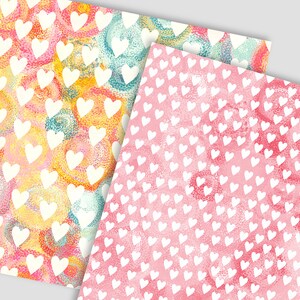 Love Seamless Digital Backgrounds, Valentine Day Digital Paper Pack in ...