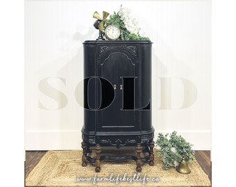 Sold ANTIQUE RADIO CABINET | farmhouse furniture | modern farmhouse | cottage furniture | painted furniture | homestead house milk paint