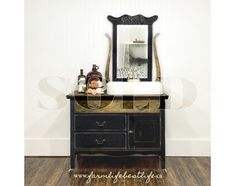 Sold ANTIQUE DRESSER VANITY | farmhouse furniture | modern farmhouse | cottage furniture | painted furniture | country chic paint