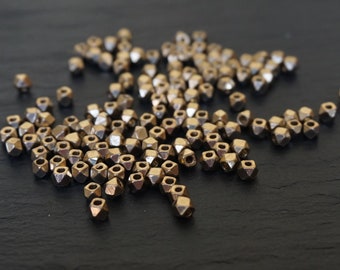 Perles en laiton 4,3 x 5 mm, diamant, macramé, attrape rêve et bijoux+