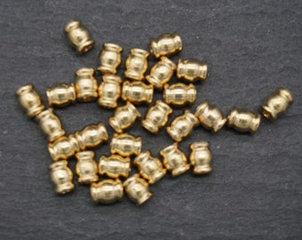 Perline in ottone rotonde 5 x 7 mm, perline per gioielli, macramè e acchiappasogni