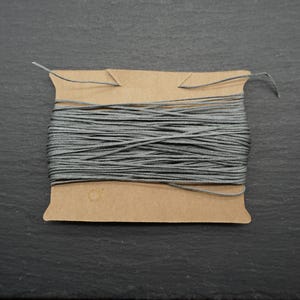 10/20/30 Meter, Gewachstes Polyester-Garn – grau,  Wasserabweisend & Widerstandsfähig für Makramee und Schmuckherstellung