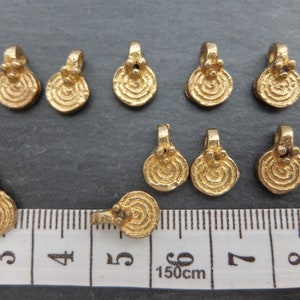Brass pendant spiral, 8 x 12 mm, macrame, dream catcher and jewelry image 2