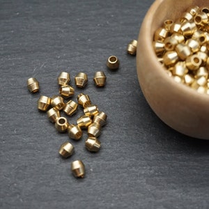 Perline in ottone 4,5 x 4,5 mm – Perline per macramè e creazione di gioielli *170