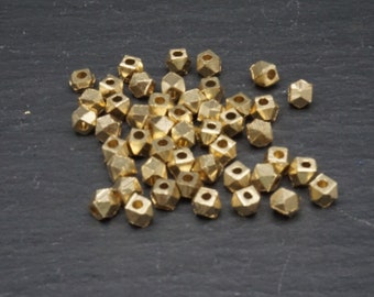 Perles en laiton 3,5 x 4 mm, diamant, macramé, attrape rêve et bijoux+
