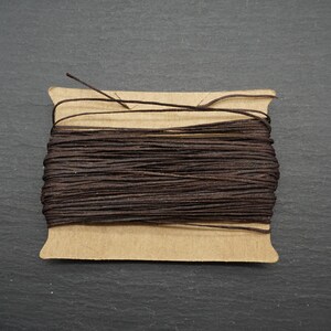 10/20/30 Meter, Gewachstes Polyester-Garn – dunkelbraun, Wasserabweisend & Widerstandsfähig für Makramee und Schmuckherstellung