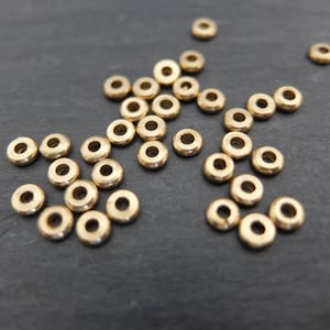 Perline in ottone 5 x 1,5 mm, disco, disco, macramè, bigiotteria e acchiappasogni *600