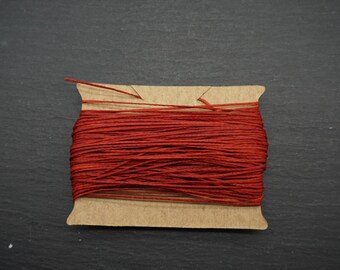 20/30 meters, waxed polyester yarn – red, water-repellent & durable for macrame and jewelry making