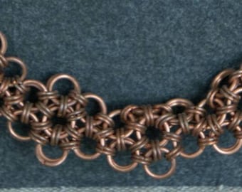 Bracelet copper flowers