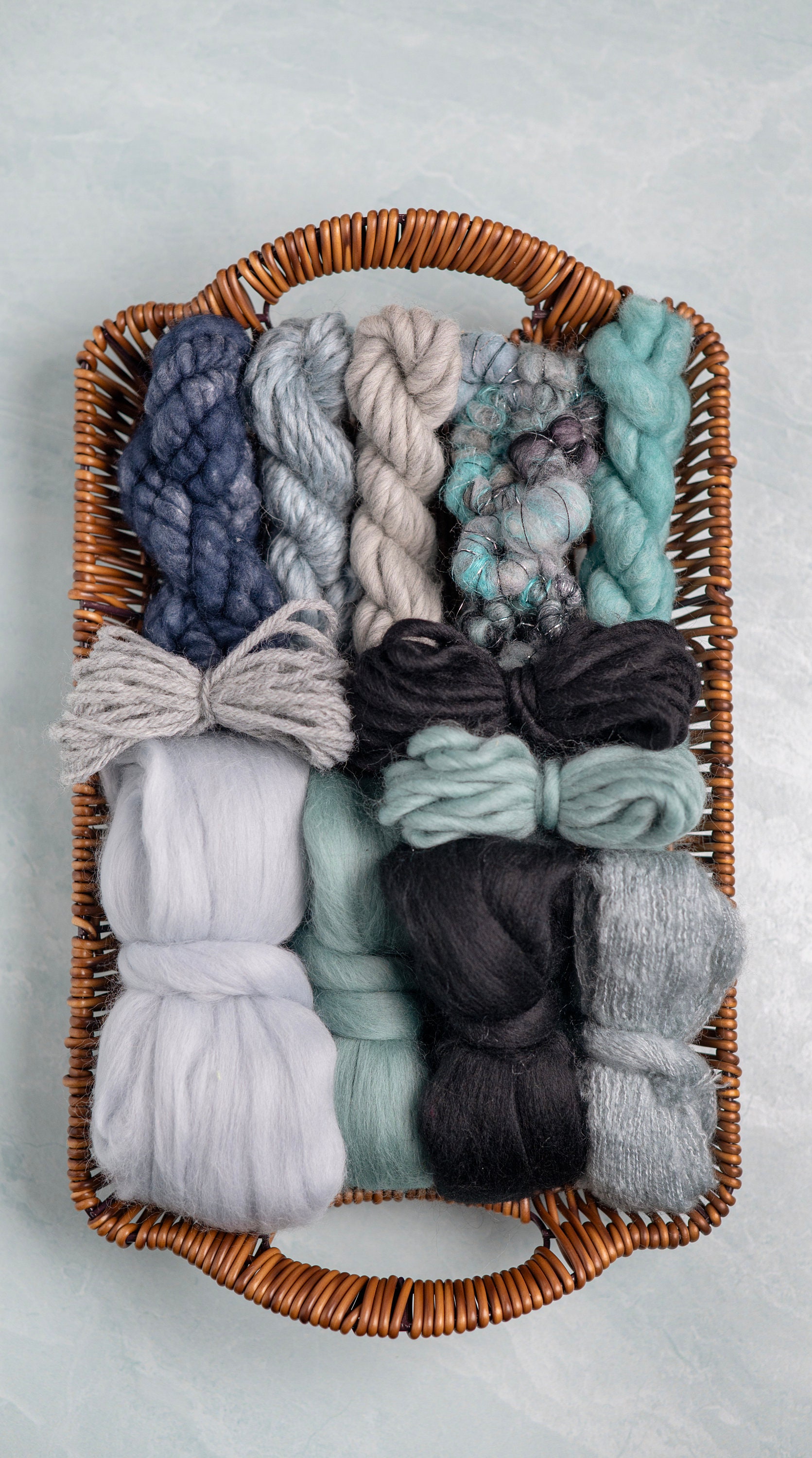 FOREST FAIRY themed destash fiber packs: weaving fibers, weaving supplies, weaving kit, weaving bundle, mixed media kit, fiber kit