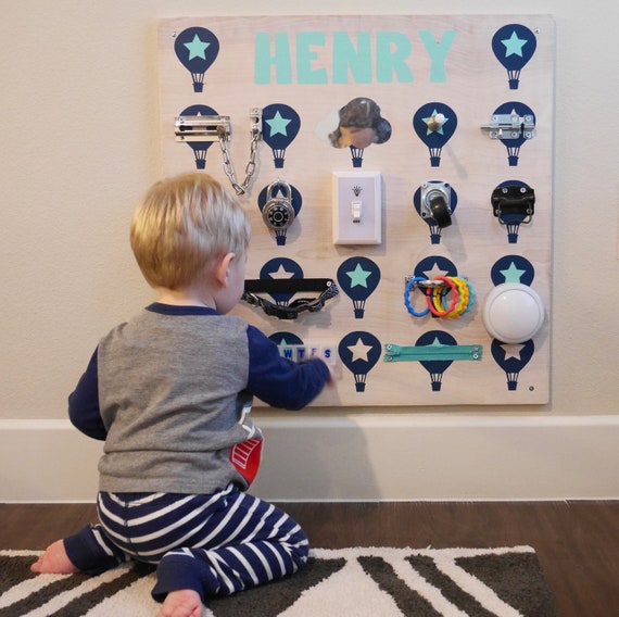 CUSTOM Toddler Busy Board Perfect 1st Birthday Gift Activity