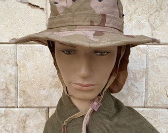 Dutch Holland Army Desert Camo Cap or Boonie Hat . Free Int.Registered airmail shipping.Size 56