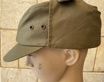 Vintage Czech Slovakian Army Military OD used .Free Shipping.Size 55.