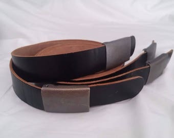 Original BW Bundeswehr German Army leather uniform belt 90 cms