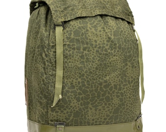 Vintage Military Backpack Rucksack of Polish army Frog Camouflage.