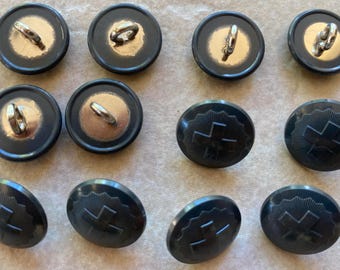 Svizzera Esercito Svizzero Seconda Guerra Mondiale LOTTO di 12 BOTTONI per cappotto o altre uniformi