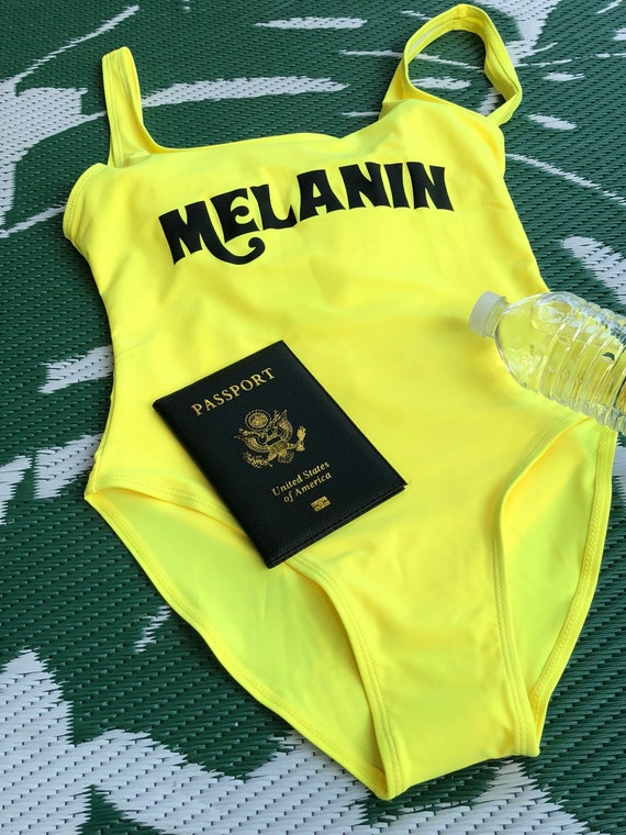 Yellow melanin cheap swimsuit