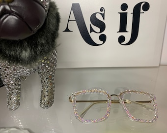 Clear Rhinestone Glasses