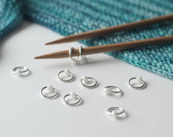 Blue and Purple Round O Ring Snag Free Stitch Markers For Knitting Progress Keepers Knitting Supplies Small Fits Up to US Size 3 Needle