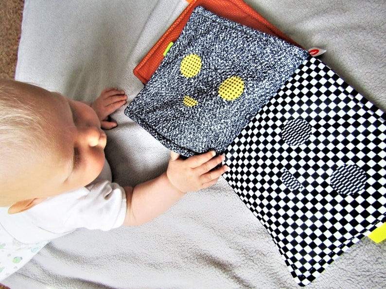 CLOTH BOOK for Newborn, Non-toxic Certified Medical-grade Material, Sublimation-dyed for Infants, High Contrast Toy for Baby, Babies, Gift image 2