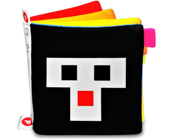 High Contrast Fabric Book for Newborns, Baby Sensory Toy, OEKO-TEX Certified Cloth Book