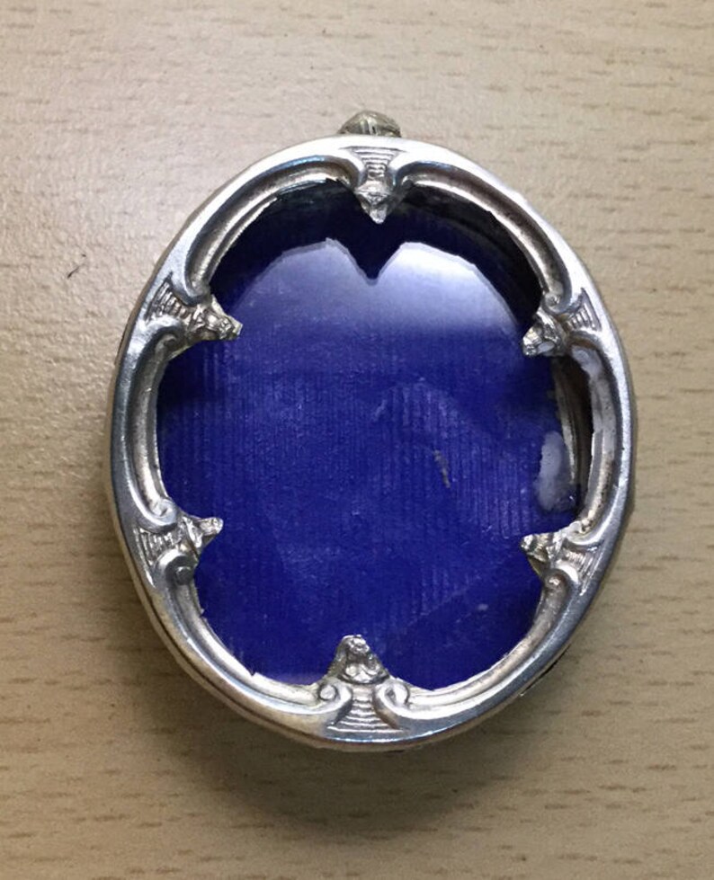 Antique Continental Silver Reliquary Box Pendant Etsy