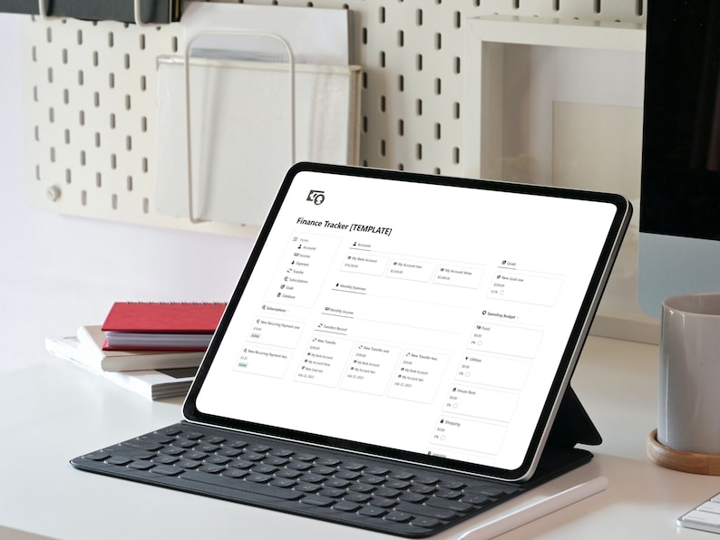 Savings goal money tracker template