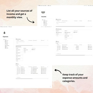 Income Management Spreadsheet Preview