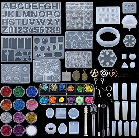 Mega Resin Kit Molds for Beginners Silicone Mold Set Casting Etsy