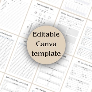 PLR Relocation Planner, Canva Template, Moving Out Planner, Editable ...