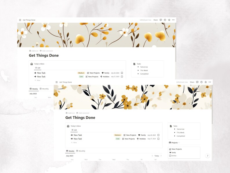 Notion Covers, Customize Notion Templates, Floral Pattern Notion Covers ...