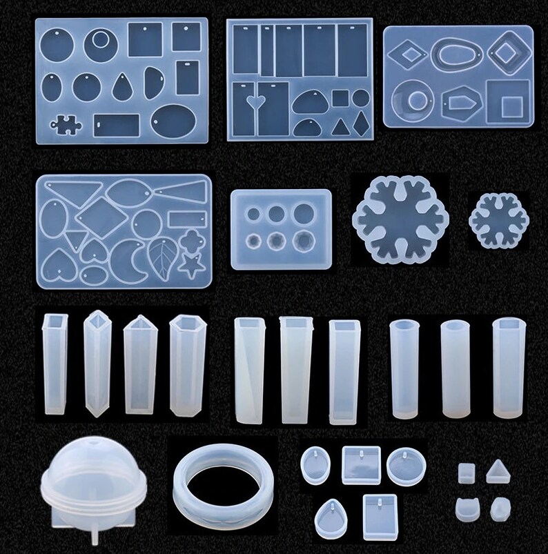 Mega Resin Kit Molds for Beginners Silicone Mold Set Casting Etsy