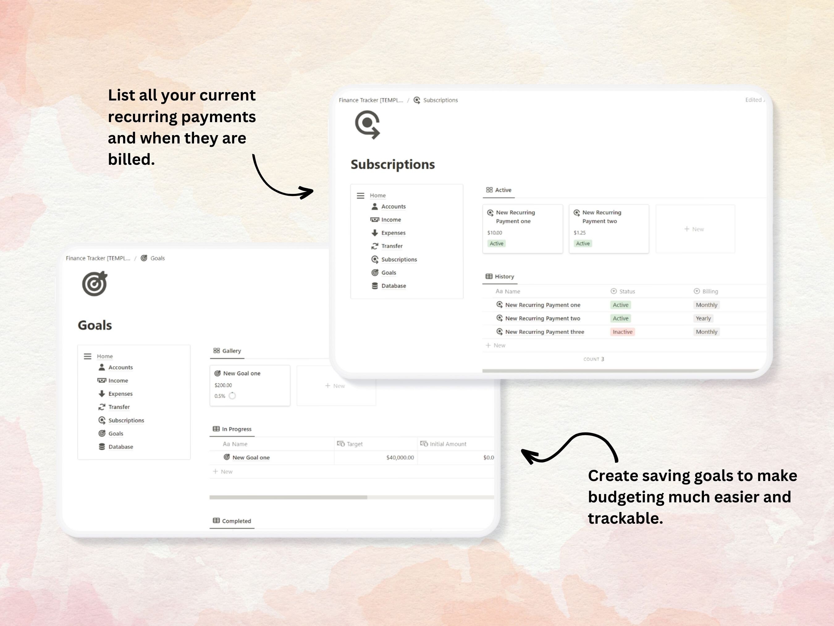 PLR Notion Finance Tracker Template: Income, Expenses, Budget ...