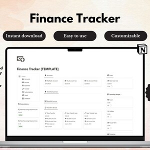Elegant finance tracker template cover